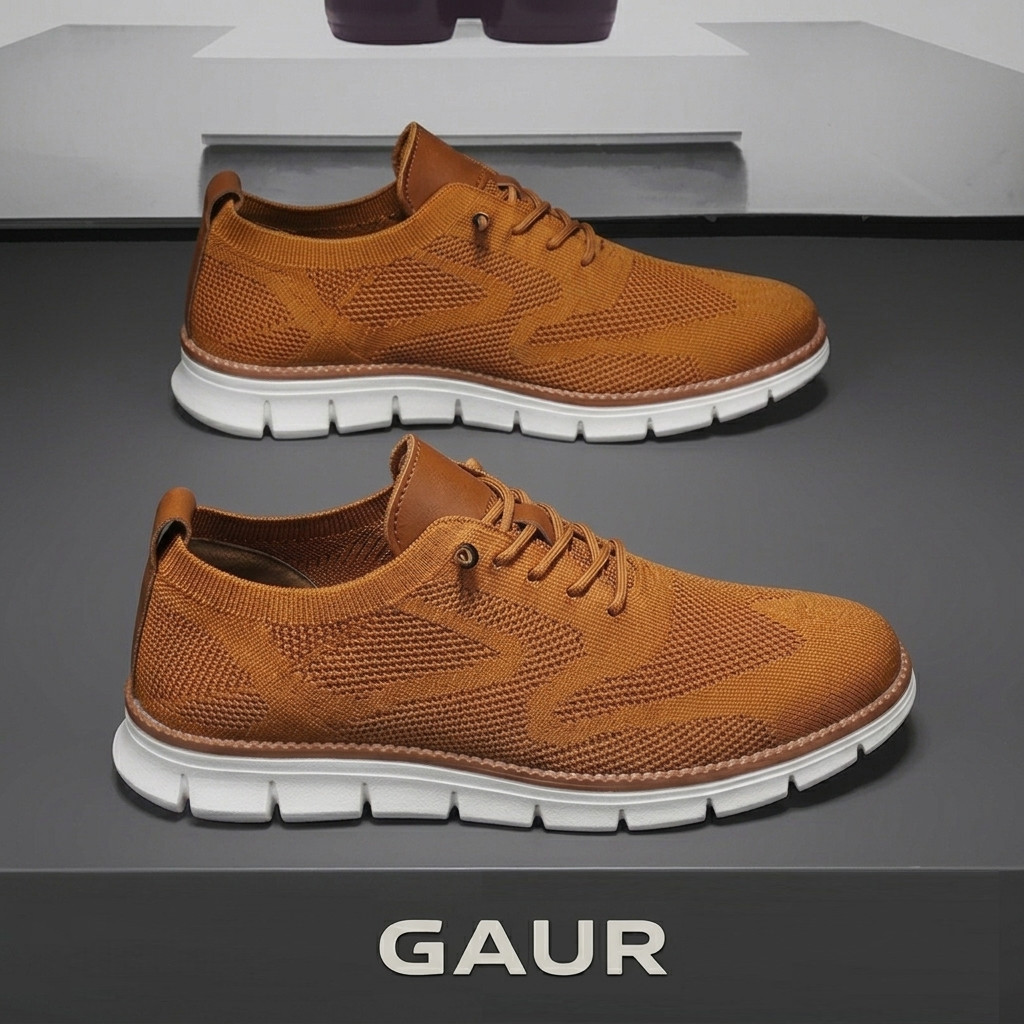 Men’s Casual Dress Shoes Lightweight Breathable Oxford Walking Sneakers Slip On