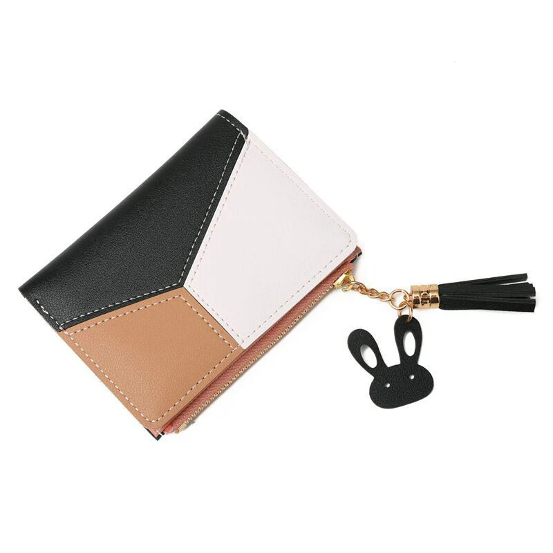 Women PU Leather Wallet Foldable Card Holder Coin Purse Lady Clutch Wallet