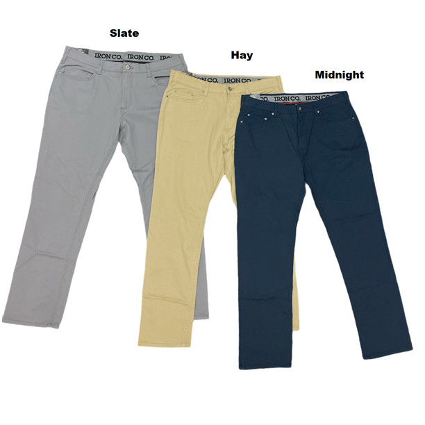IRON CO MENS CLASSIC STRETCH PATRIOT 5 POCKET PANTS STRAIGHT LEG, COLOR/SIZE