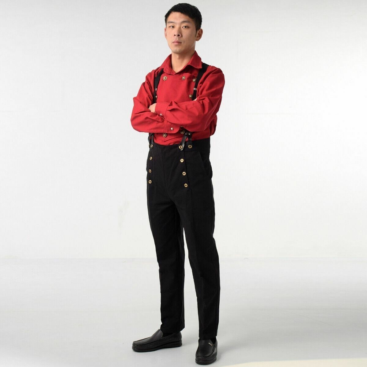 Mens Victorian Pants Regency Trousers Empire Architect Pants Front Flap Pants