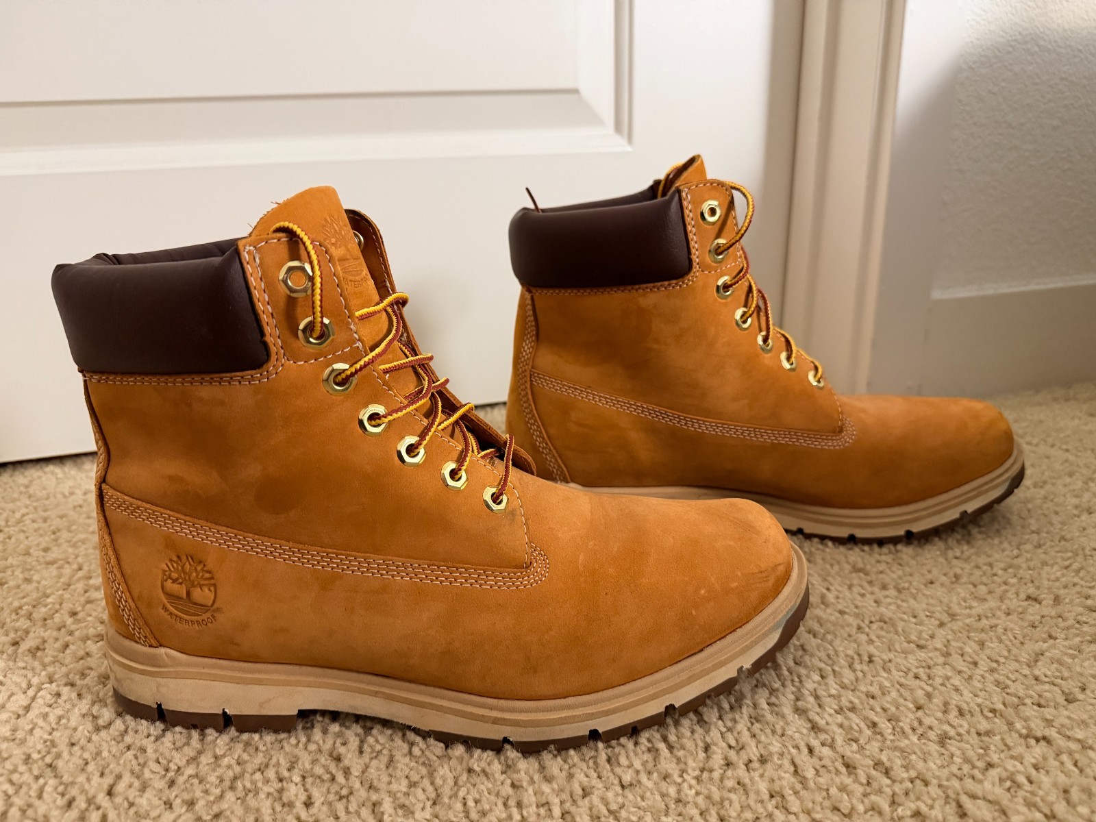 Timberland Premium Waterproof Boots for Men – Wheat – Size 10.5 – Used No Box