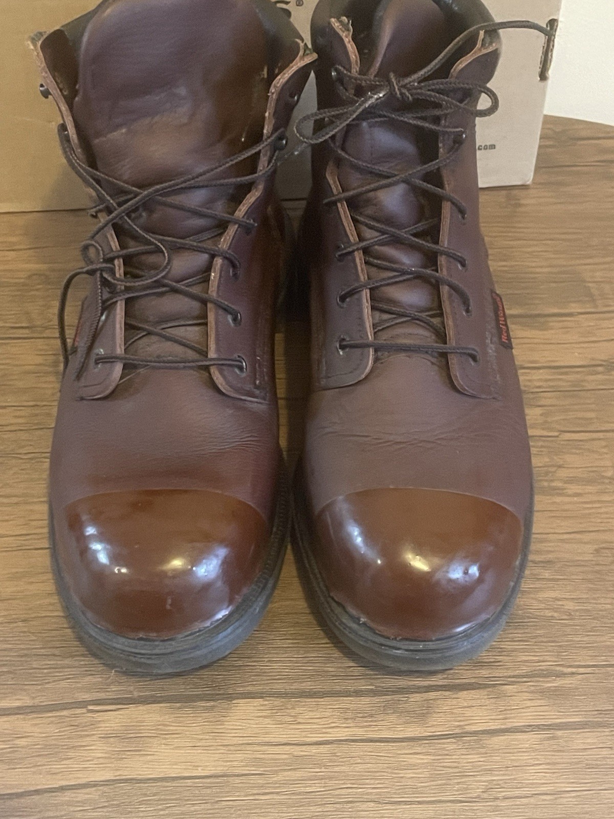 Red Wing Boots 2406 Men’s 10.5 With The Tuff Toe Coating Last Pic Is a Ad