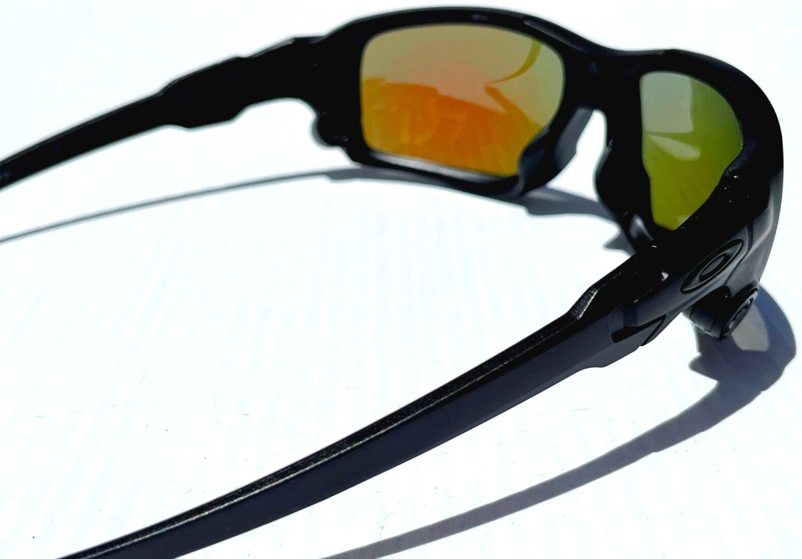 NEW Oakley SI SHOCKTUBE Matte Blackout POLARIZED Galaxy Blue Sunglass 9329