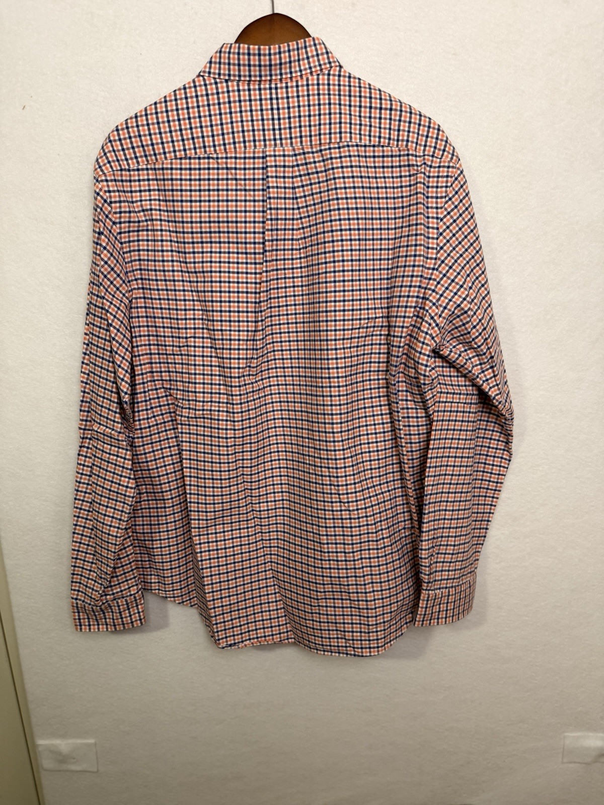 Ralph Lauren EUC Orange Blue White Grid Cotton XL