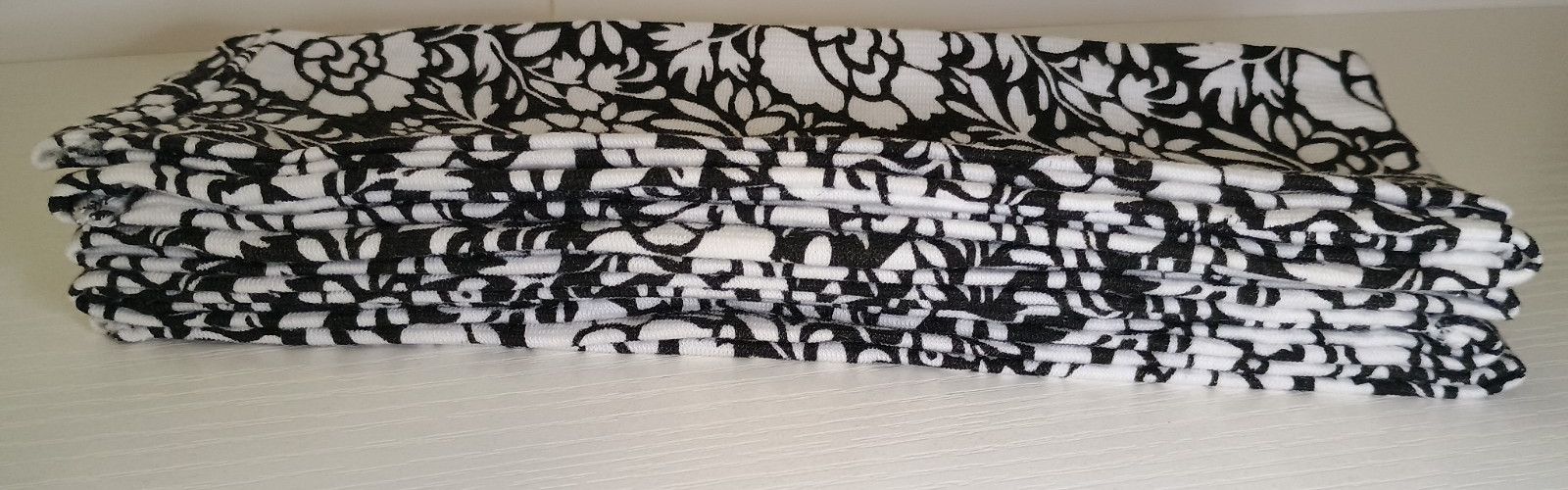 Wide Stretch Basic Headwraps – Black and White