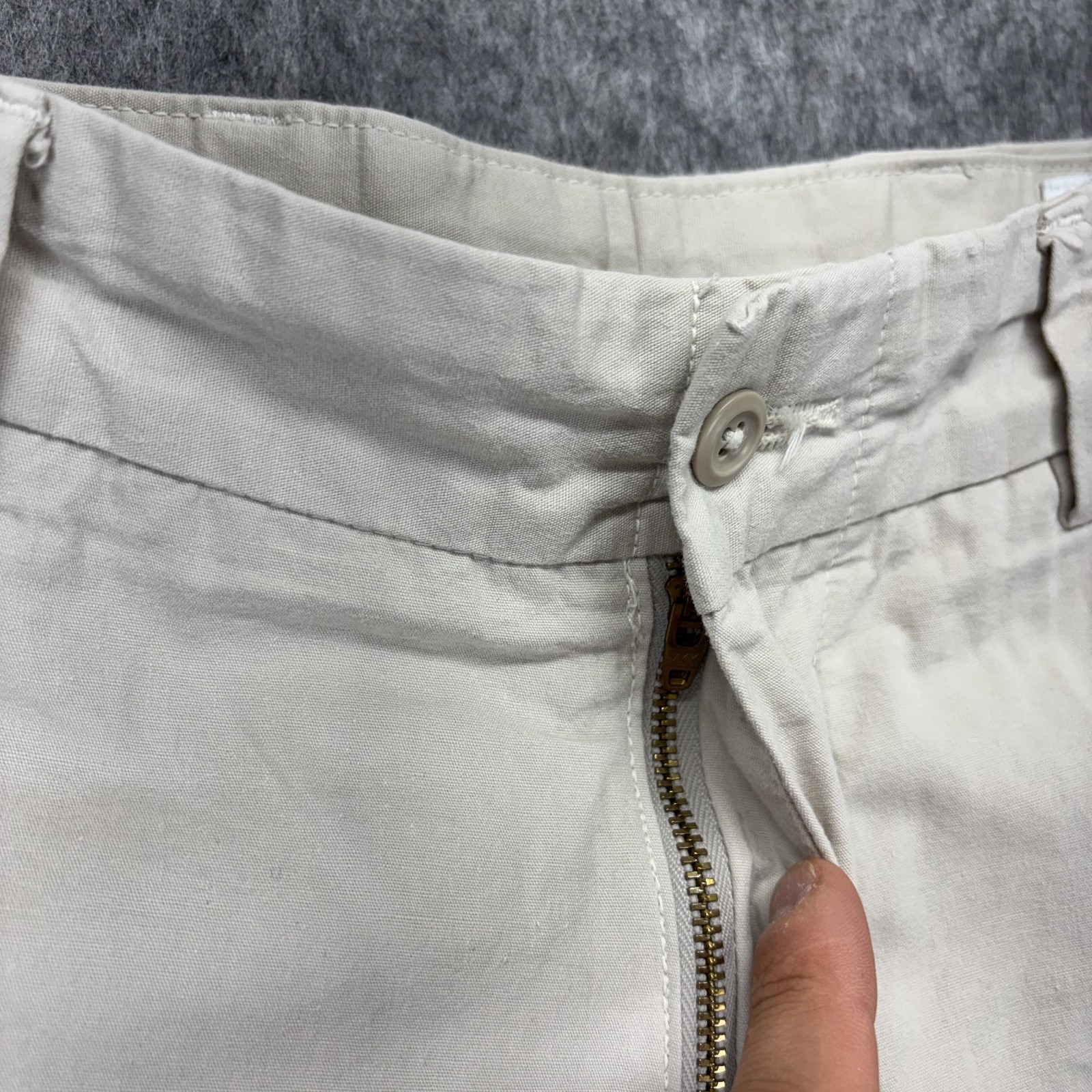 Jack Donnelly M4 Khaki Chino Pants Mens 35×29 Slim Tan Made in USA Preppy Flat