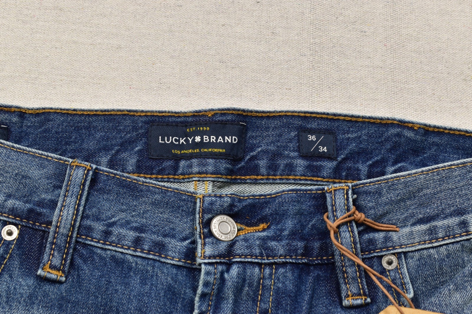 Lucky Brand Men’s 181 Relaxed Straight Denim Jeans Blue Bluff Lake 36×34 NEW