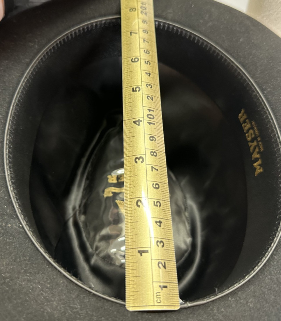 VINTAGE MAYSER CLASSIC Hutmacher Seit 1800 FEDORA BLACK GERMANY SIZE 57 – PREOWN