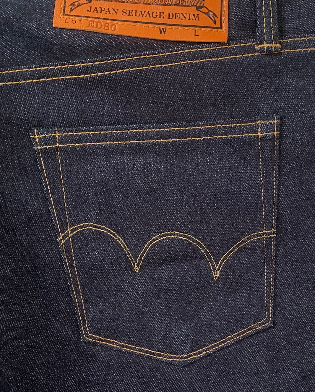 Edwin ED-80 Slim Tapered Nihon Menpu Japan Selvage (shrink to fit) Raw W32 L34