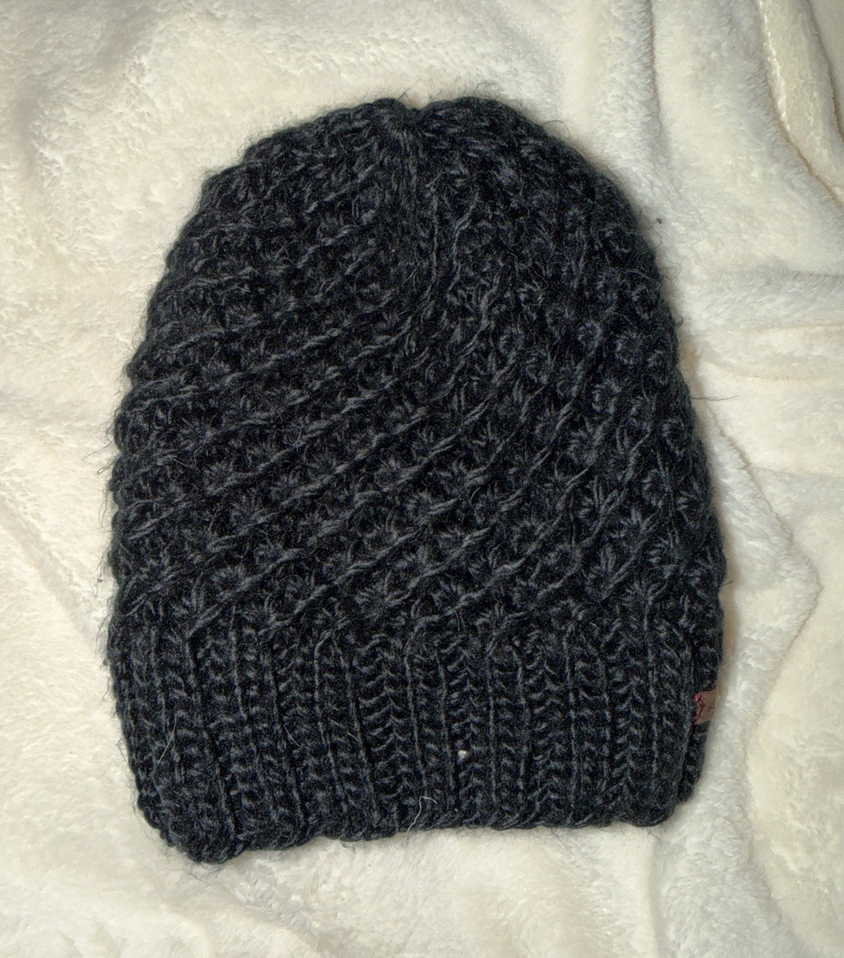 Black Solid Knit Beanie Hat One Size for Unisex Adults Winter Warm Cap