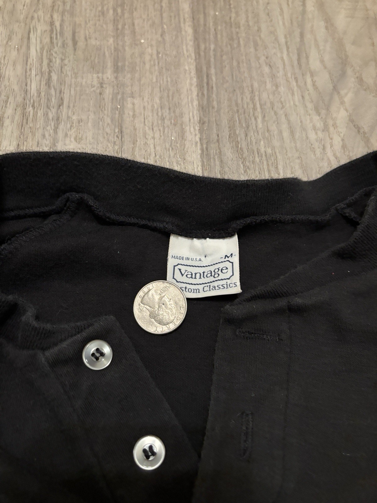 Made in USA Vintage Harley Davidson Henley Shirt, Size M