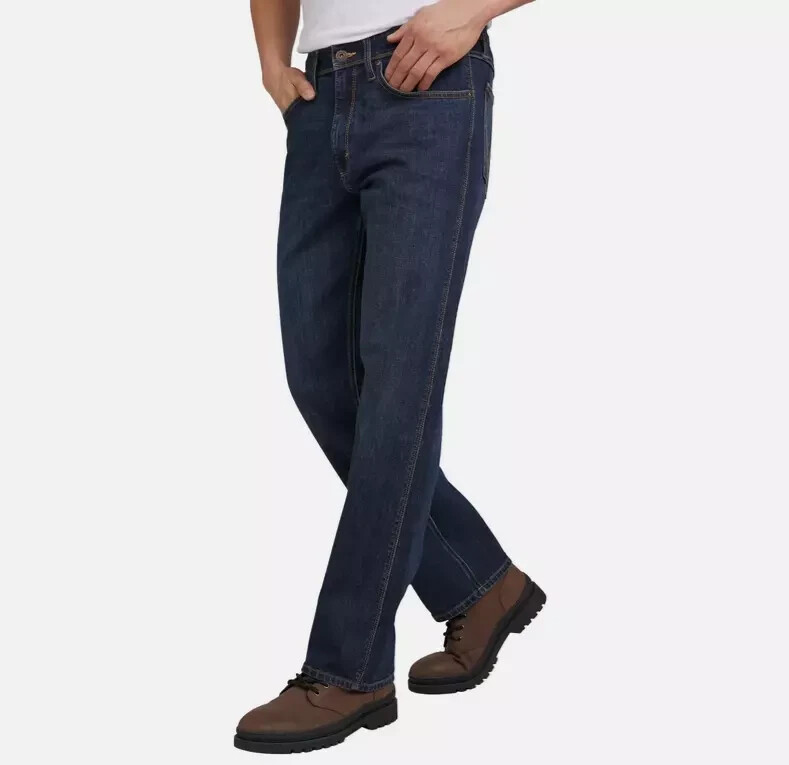 Wrangler Men’s Regular Fit Regular at Seat & Thigh Pants, Dark Blue, Size 34X30