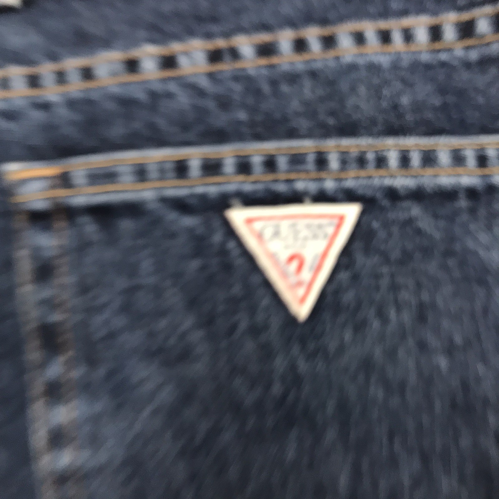 Vintage GUESS 1050 Jean Men 34×28 Tapered Relaxed Fit Dark Wash USA Made Denim