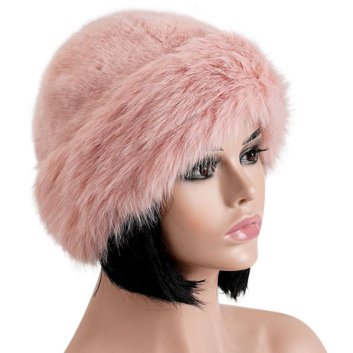 Fluffy Fur Bucket Hat Warm Fisherman Plush Winter Women Thick Furry Faux Russian