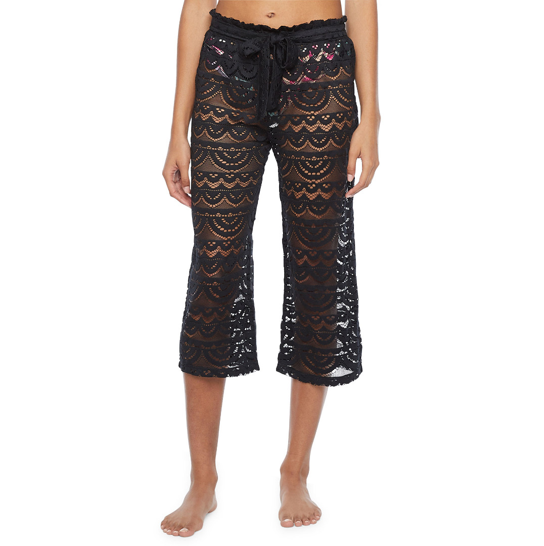 Decree Black Pants Swimsuit Cover-Up Sizes XS, S New Msrp $38.00