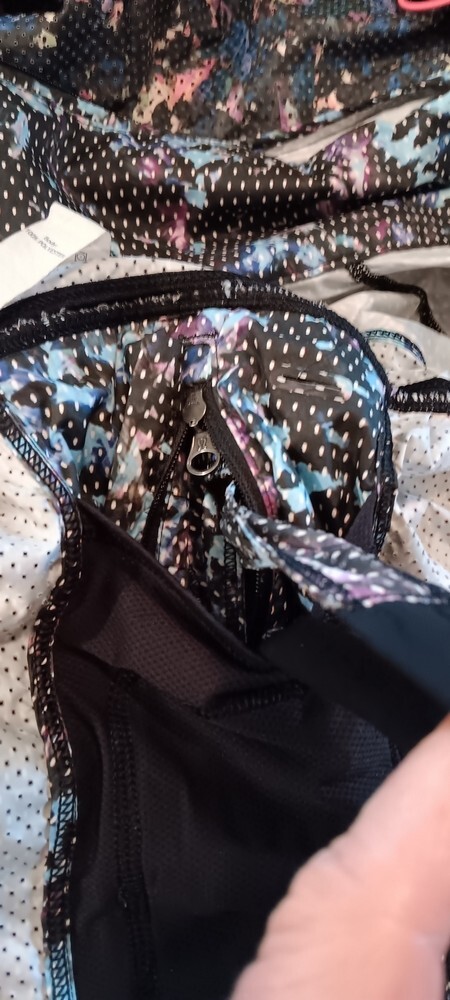 Lululemon 8 Back Pack It Wind Jacket Floral Sport Tranquil Blue Multi W4H45S