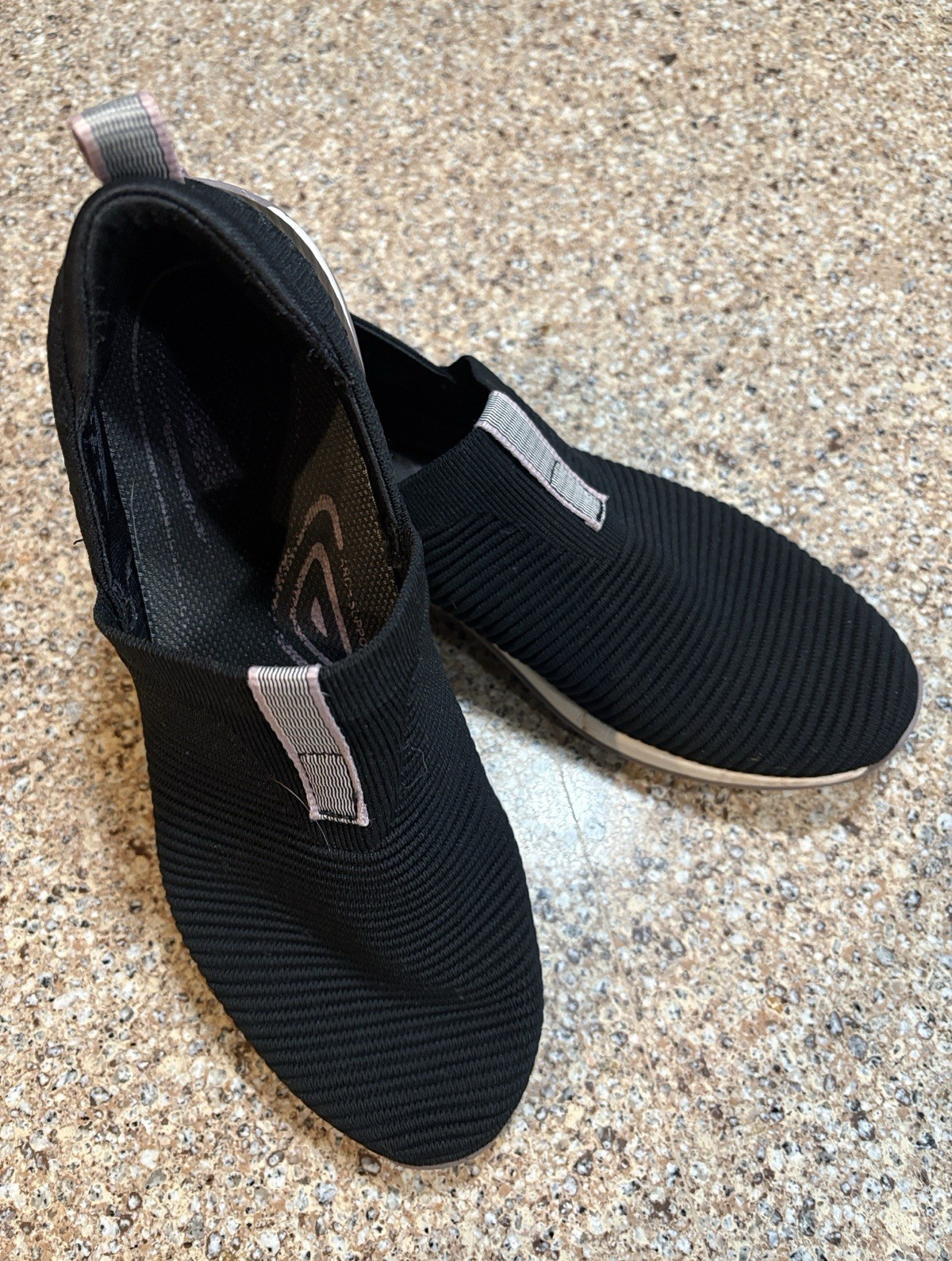 Ryka Echo Knit Women’s Slip-On Athletic Sneaker Low Top Fabric Black – Sz 10