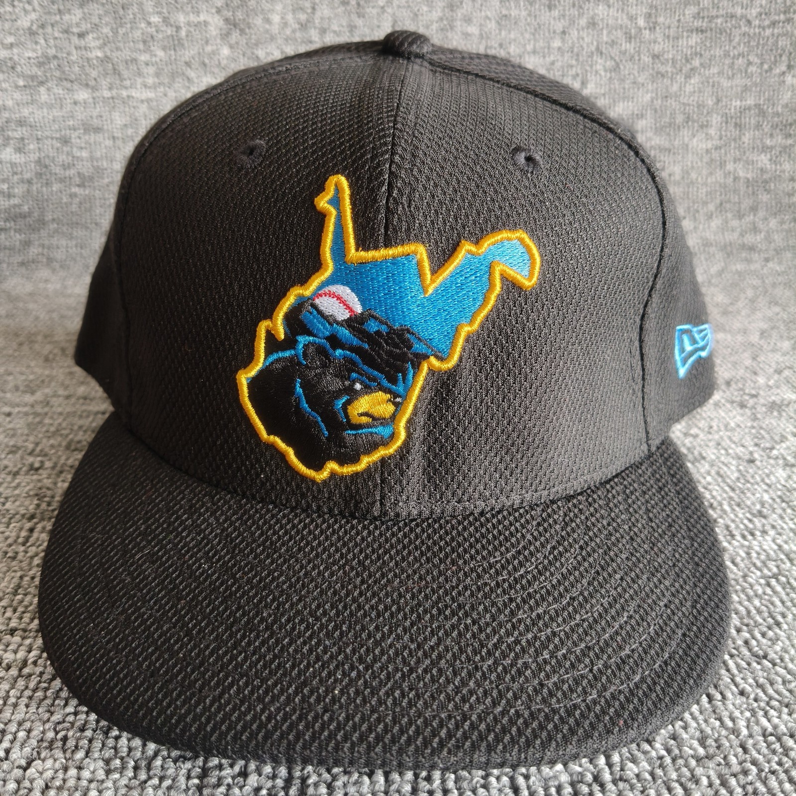 New Era West Virginia Black Bears 59FIFTY Fitted Black 7 3 8 Hat