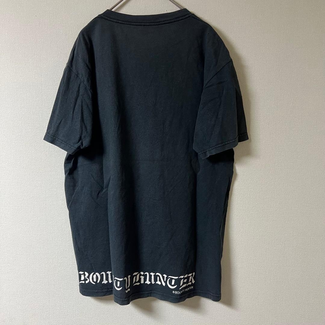 BOUNTY HUNTER Faded Black Graphic Tee M BxH Tokyo Harajuku Vintage Aged Shirt