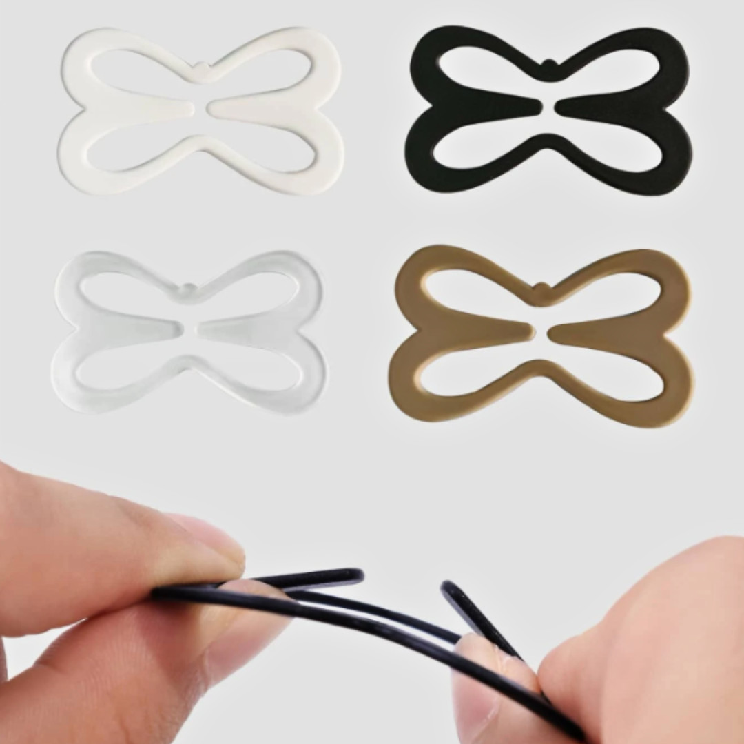 Women Bra Strap Holder Clips for Racerback Anti-Slip Bra Cross Back Clips 4 Pcs