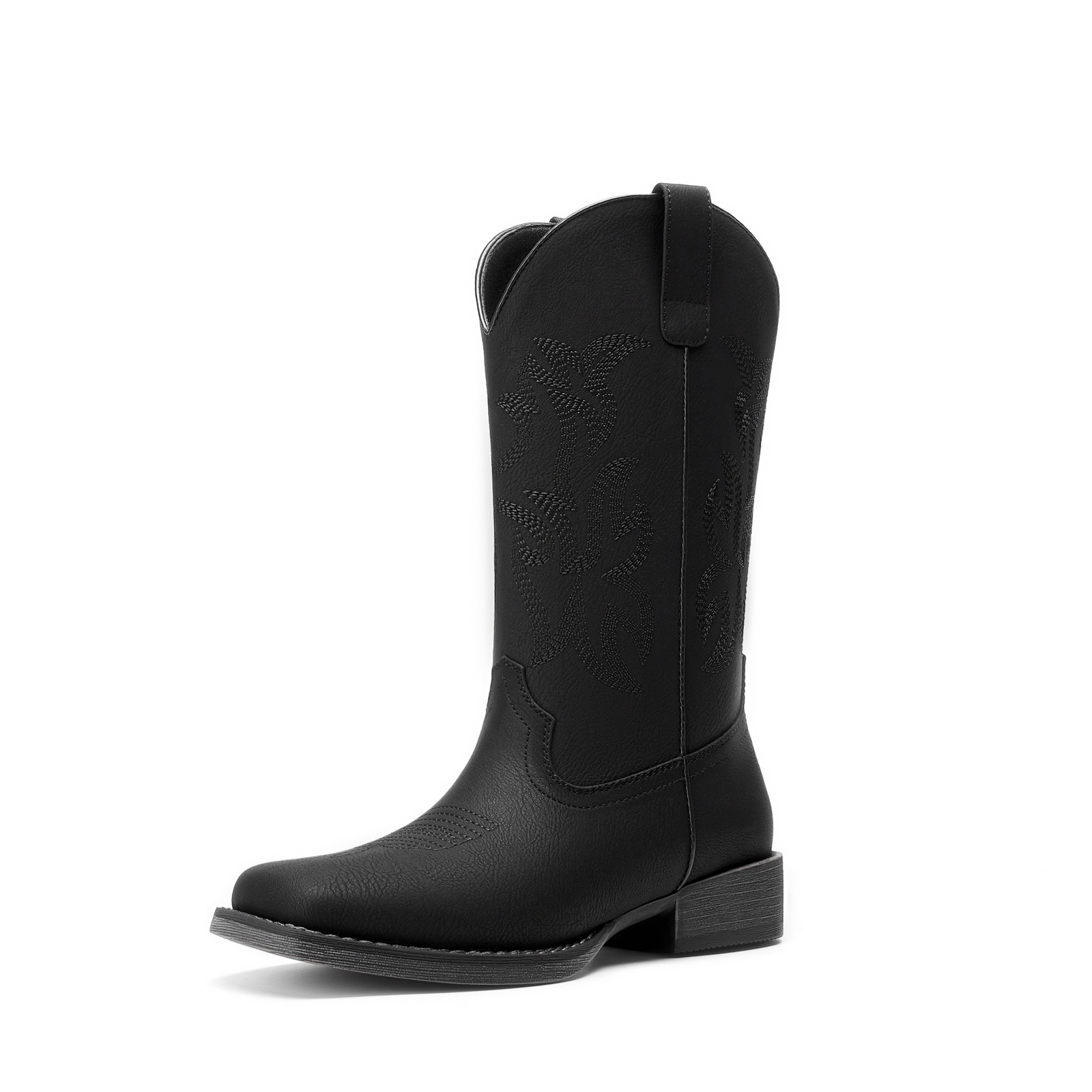Cowboy Cowgirl Boots for Women Wide Square Toe Western Mid Calf Boots