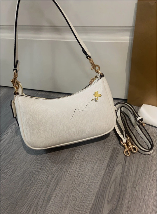 COACH x PEANUTS CBJ76 Teri Shoulder Bag Snoopy Chalk Multi Outlet