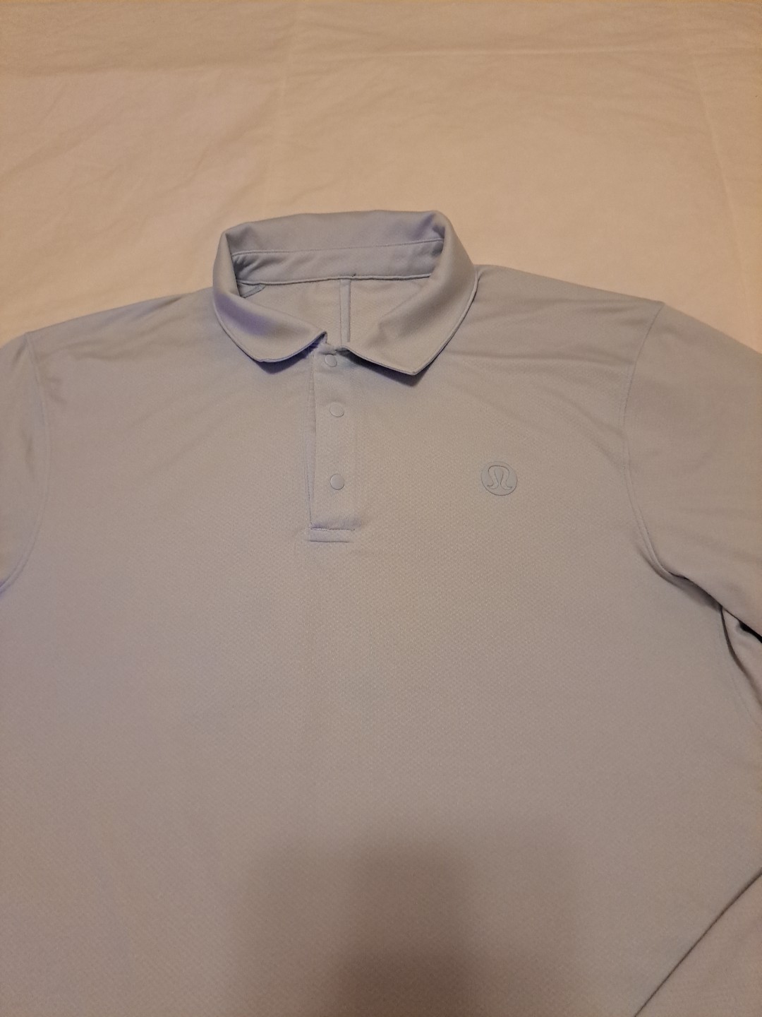 Lululemon Mens Polo Top Light Blue No TagExcellent Condition Returns Accepted