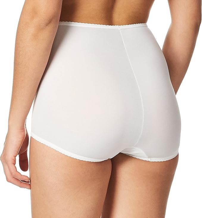 BALI Skimp Skamp Nylon/Spandex Full-Cut White Brief Plus Size 11/4XL