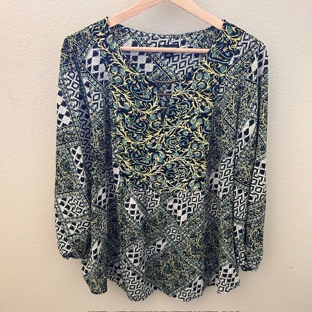 New Directions Boho Blouse Size XL