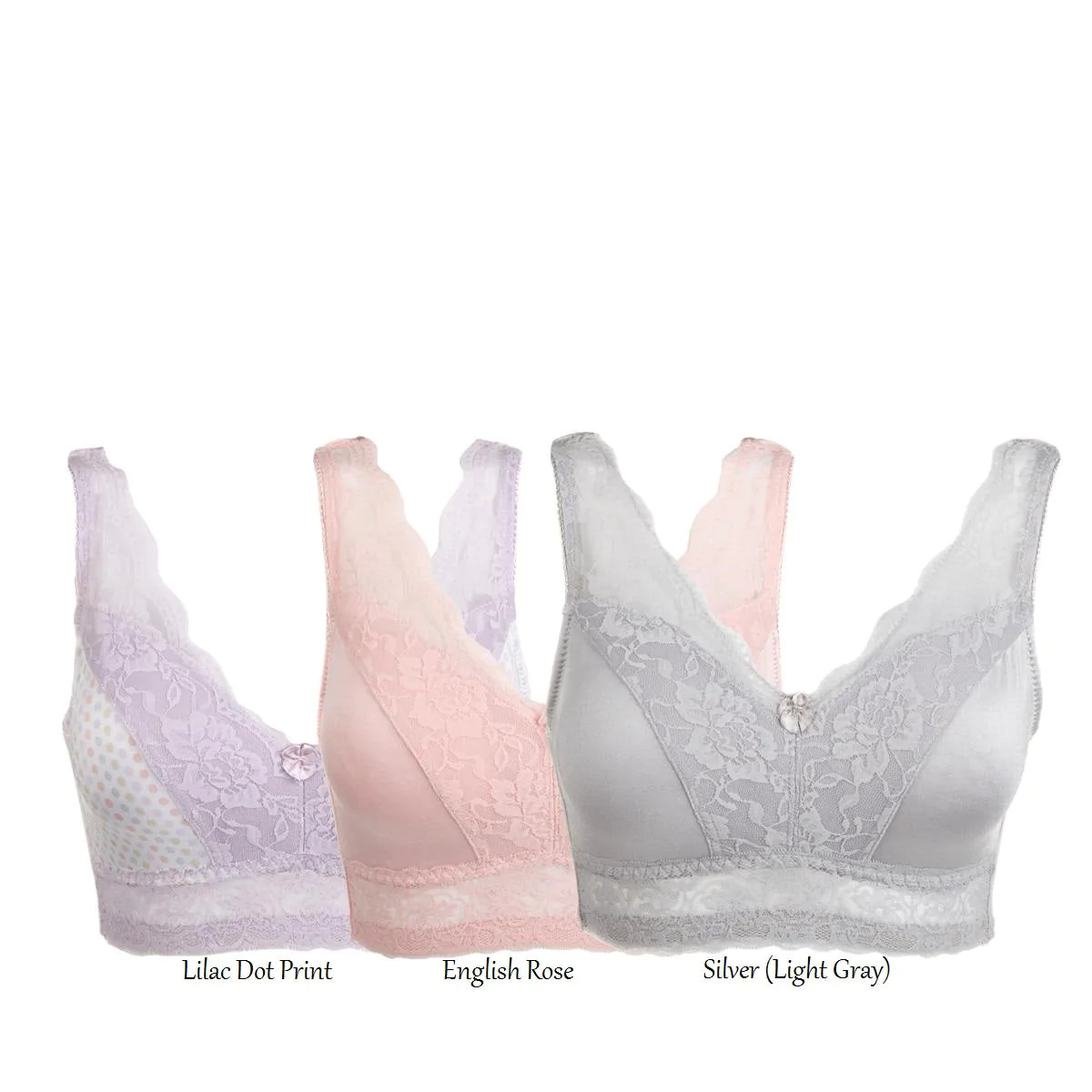 Rhonda Shear 3 Pack Pin-Up Lace Bra Set 453710-567051-J