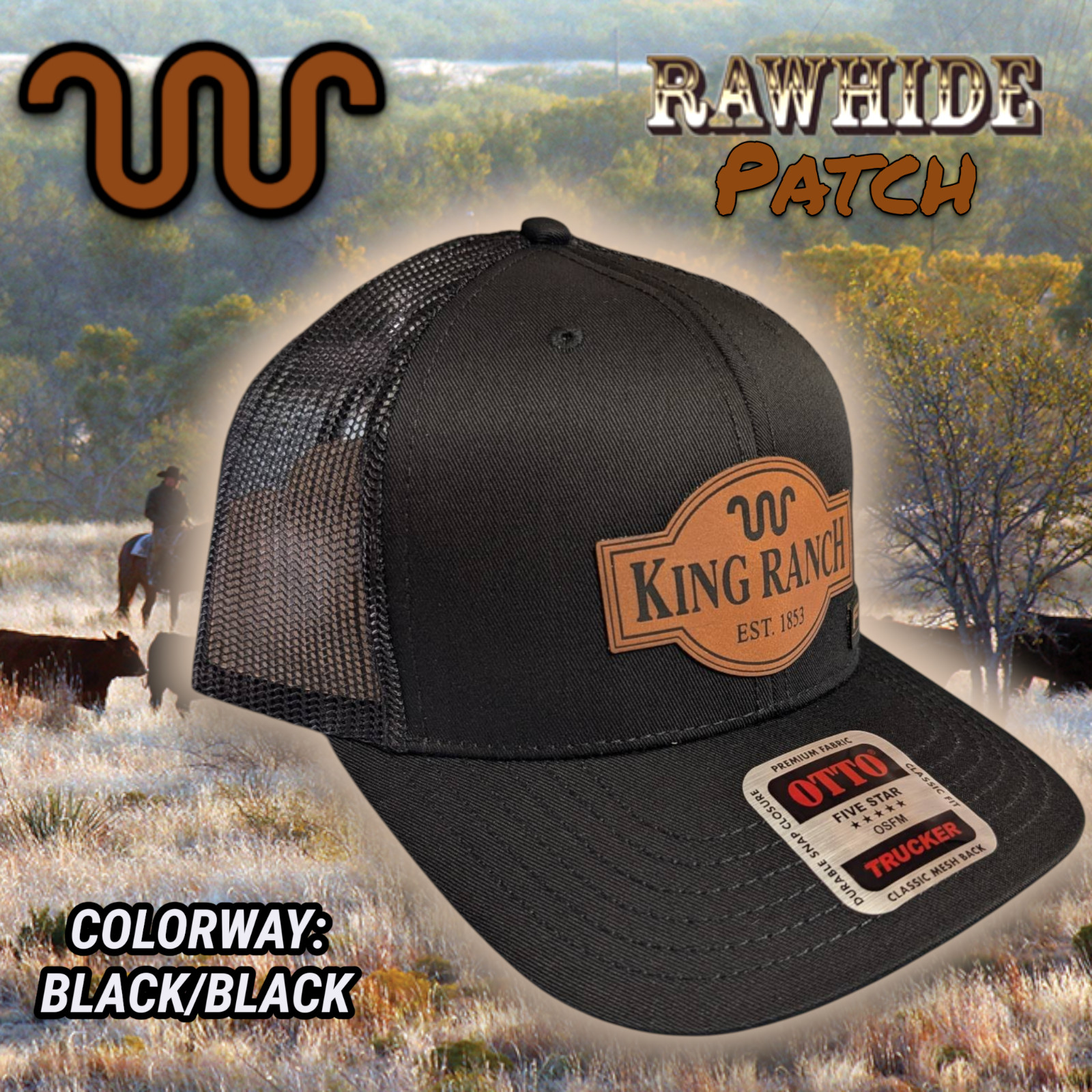 Trucker Hat Baseball Cap Snapback King Ranch Western Style 34 Color Choices