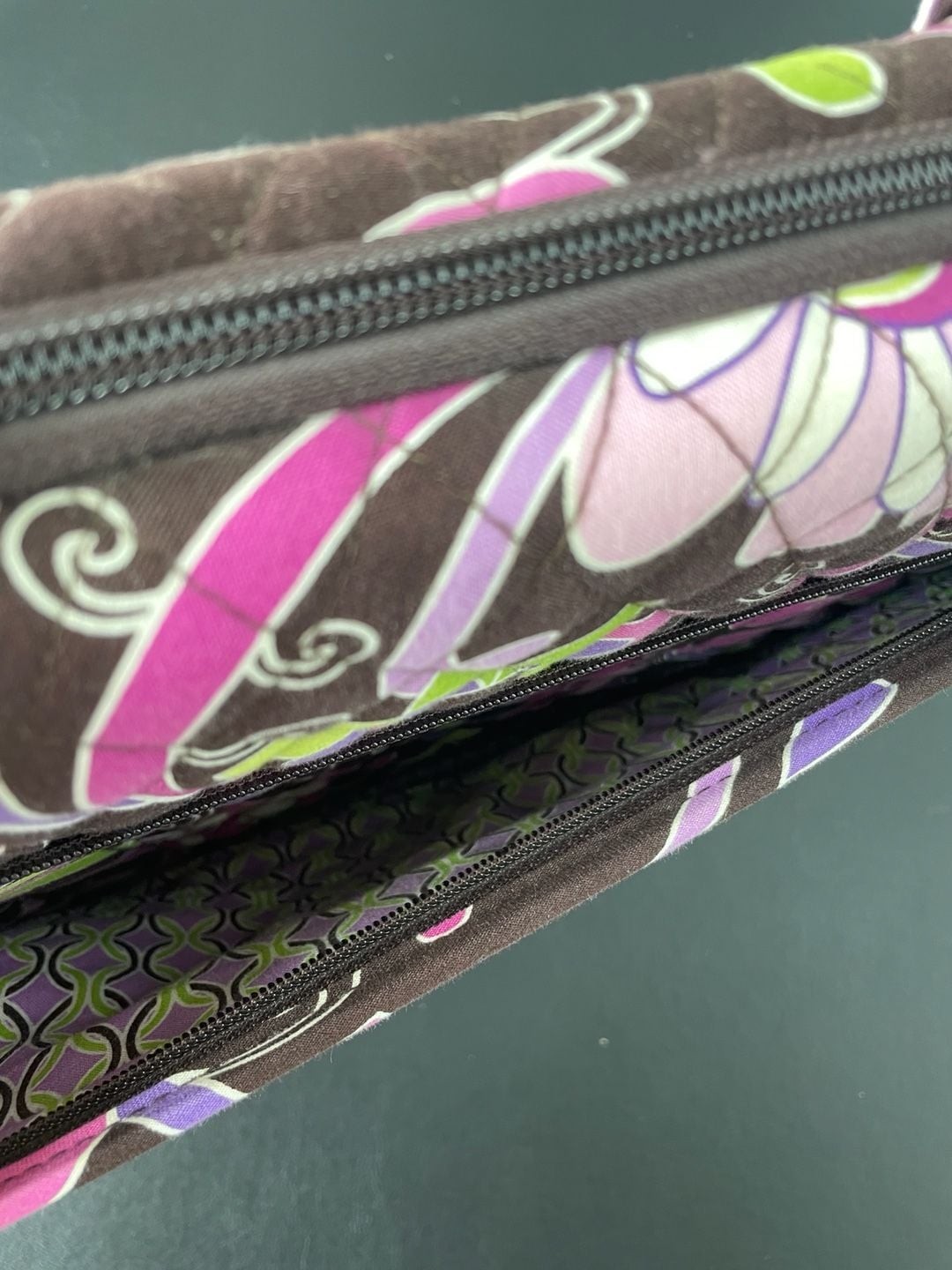 Vera Bradley Quilted Floral Laptop Computer Bag with Shoulder Strap
