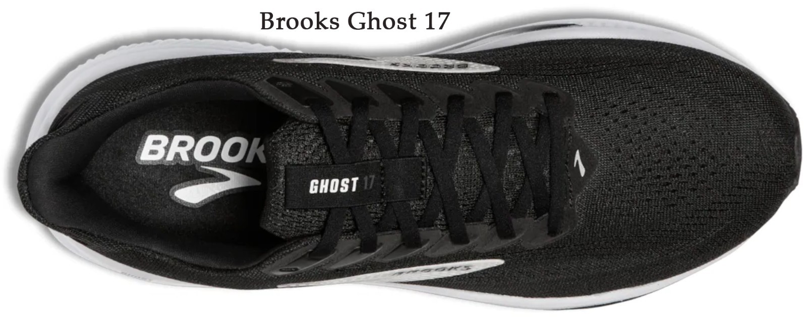 Brooks Ghost 17 Mens Black/Grey/White, Multiple sizes, New In Box