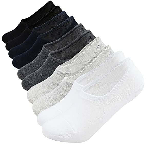 3-12 Pairs Men Invisible No Show Nonslip Loafer Low Cut Solid Cotton Socks 9-13