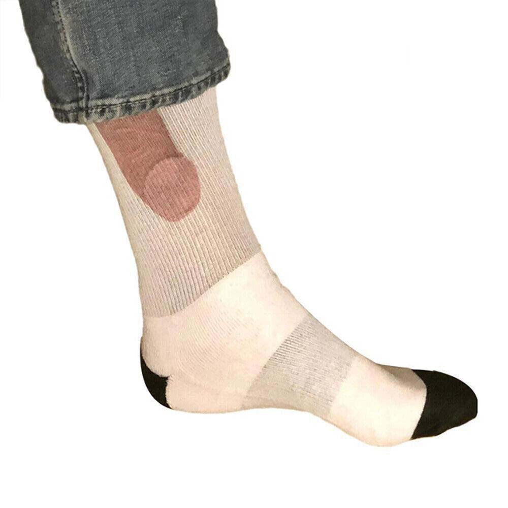 1Pair of Socks For Men Novelty Joke Funny Prank Printing Holiday Gift New