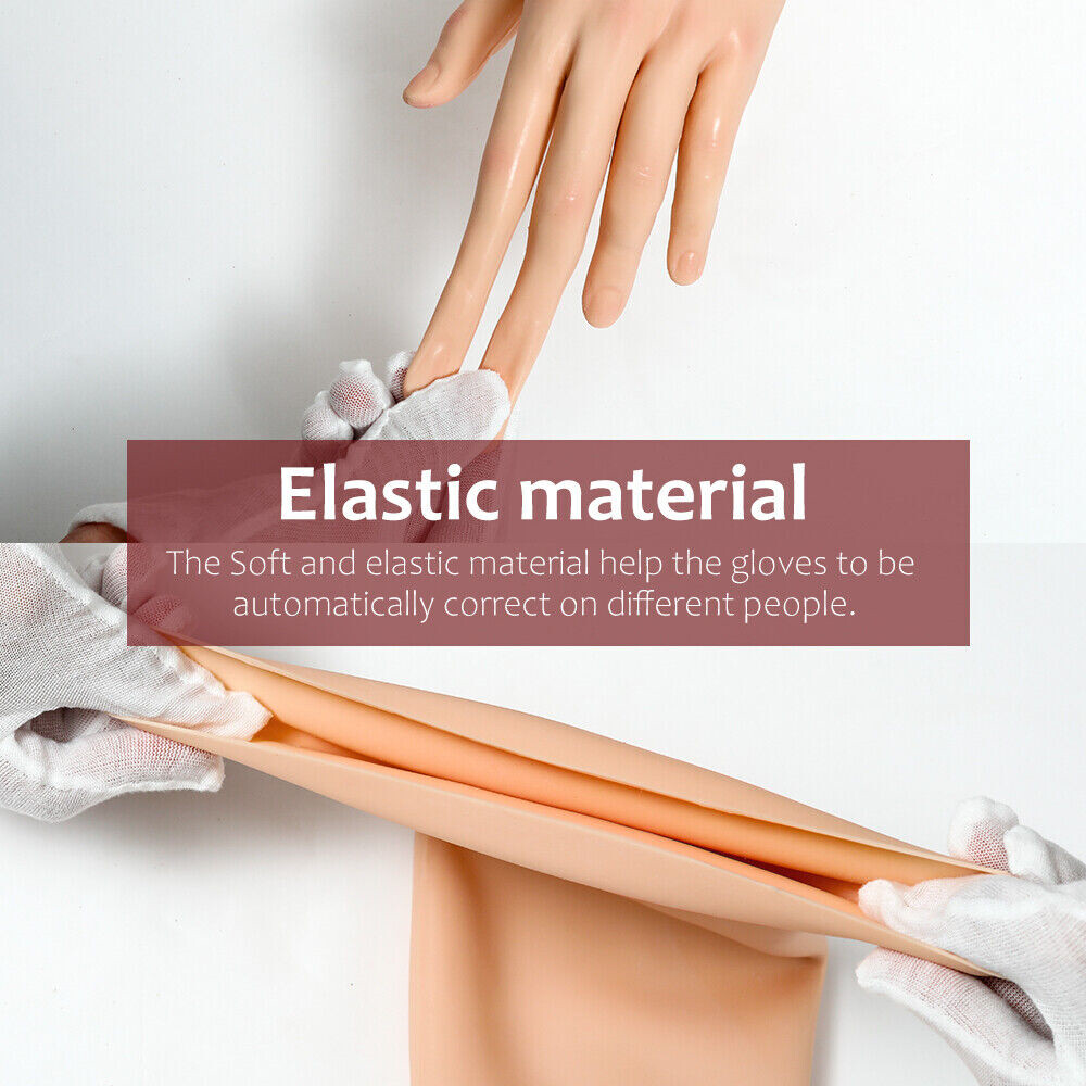 Realistic Silicone Glove Hand Skin Cover Scars Hand Sleeve Cosplay Crossdresser
