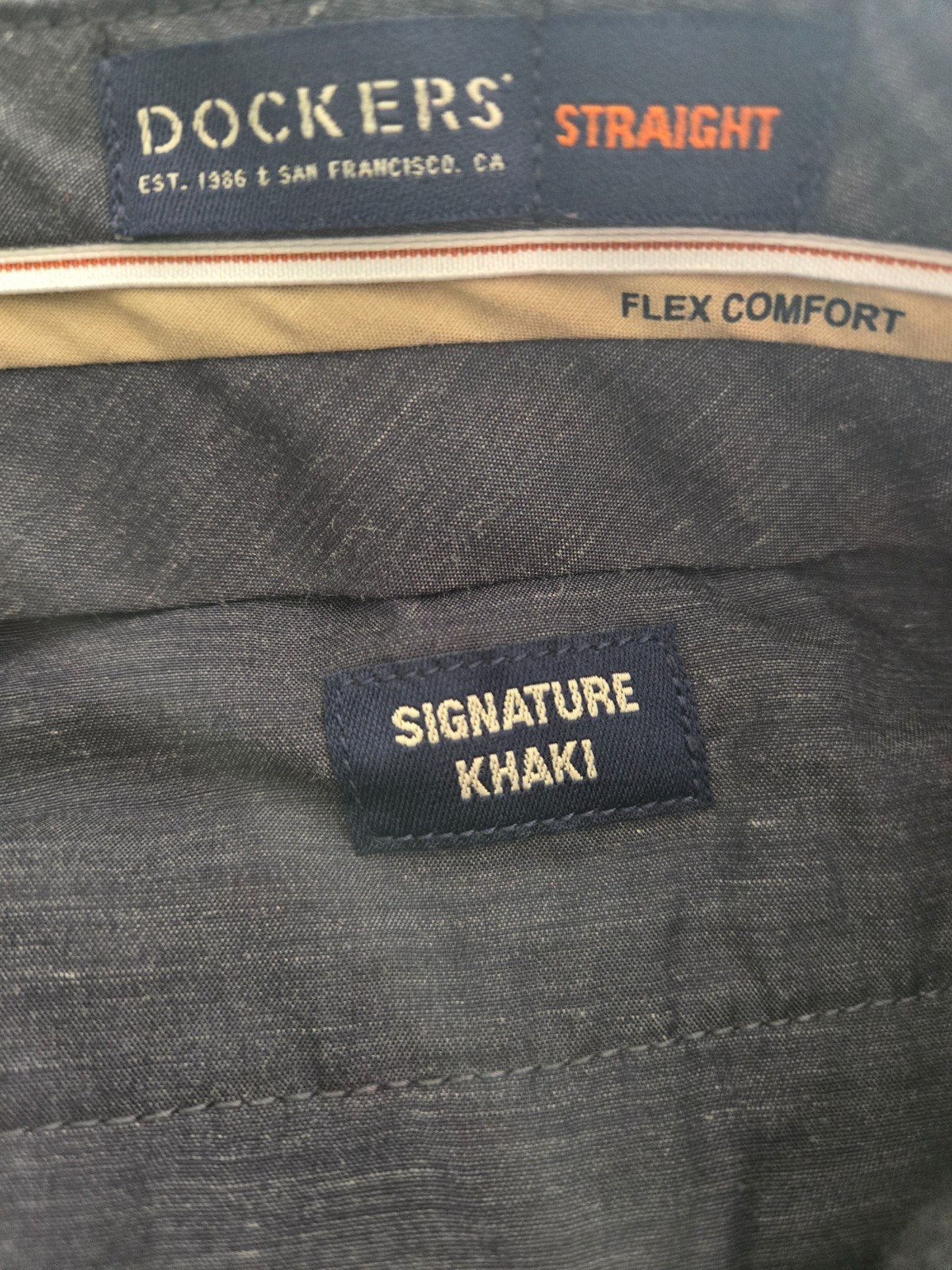 Dockers Signature Khaki Men’s Straight Fit Flat Front Pants – Comfort Waistband