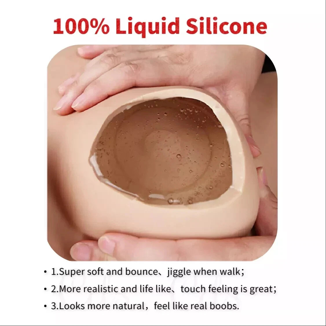 Silicone Breast Form Plate Fake Boobs Silicone Gel Filler X Cup Crossdresser