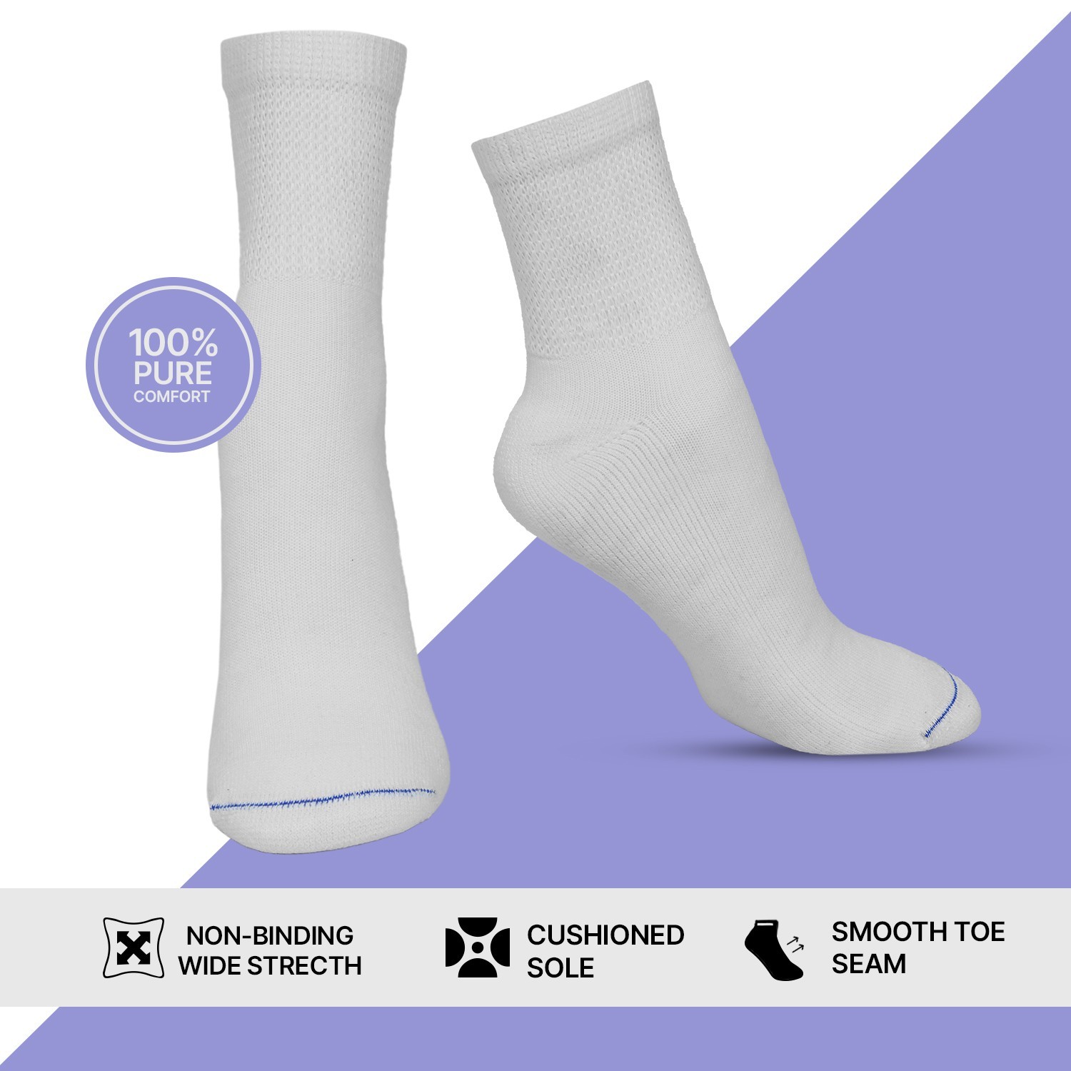 Diabetic Ankle Socks Mens Circulatory Health Low Cut Socks 3 12 Pairs 9-11 10-13
