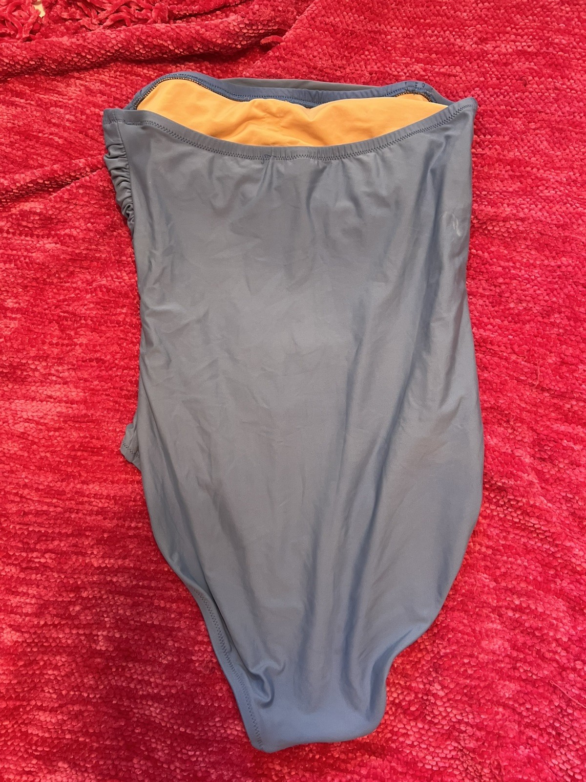 J. Crew Gemma Ruched Bandeau One-piece Swimsuit in Blue women size 8