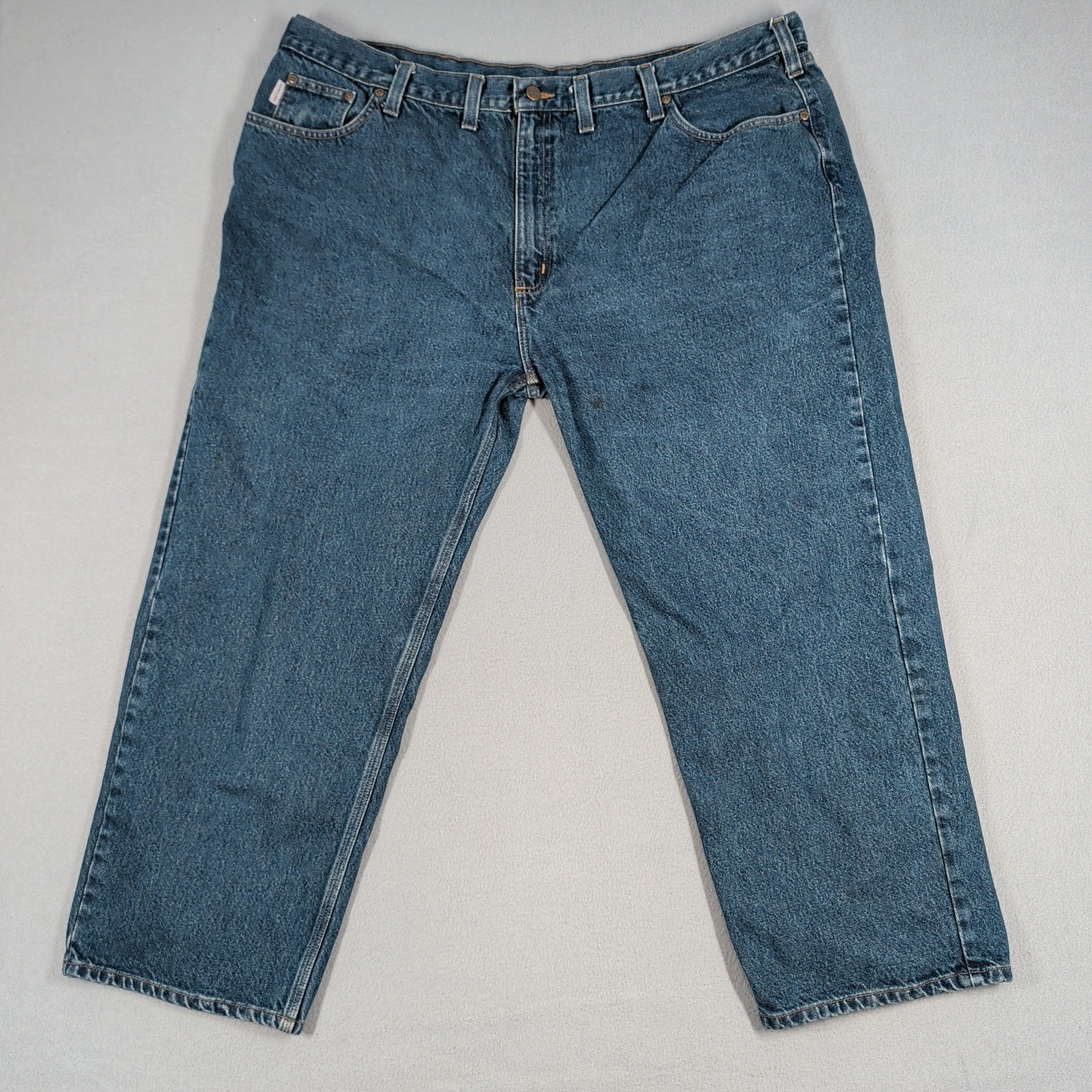 Carhartt Jeans Mens 48×28 Blue B460 DVB Relaxed Fit Workwear Denim Pants