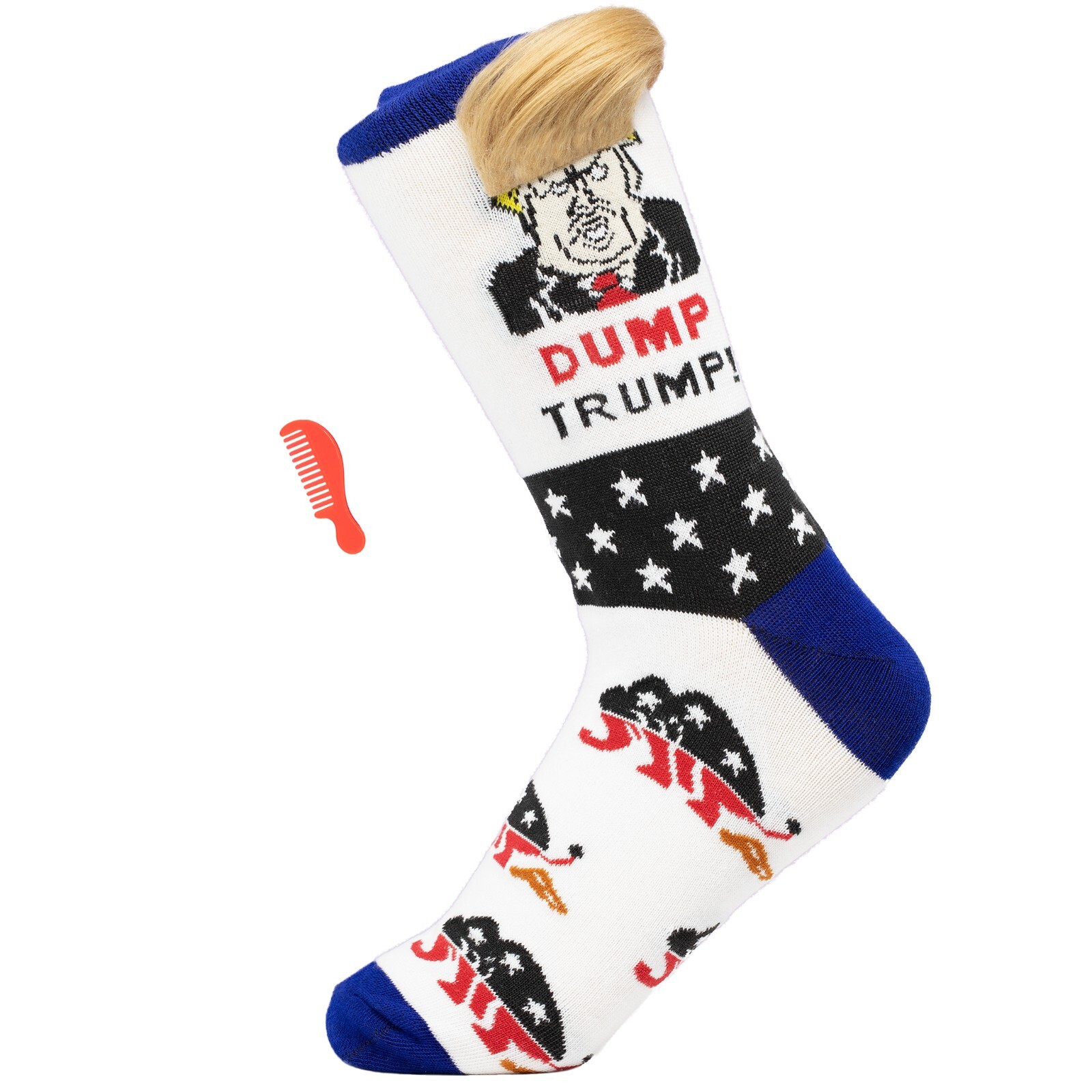 Donald Trump ‘Dump Trump’ Socks (1 PACK) Novelty, Gift, USA 2024 NEW Gift for