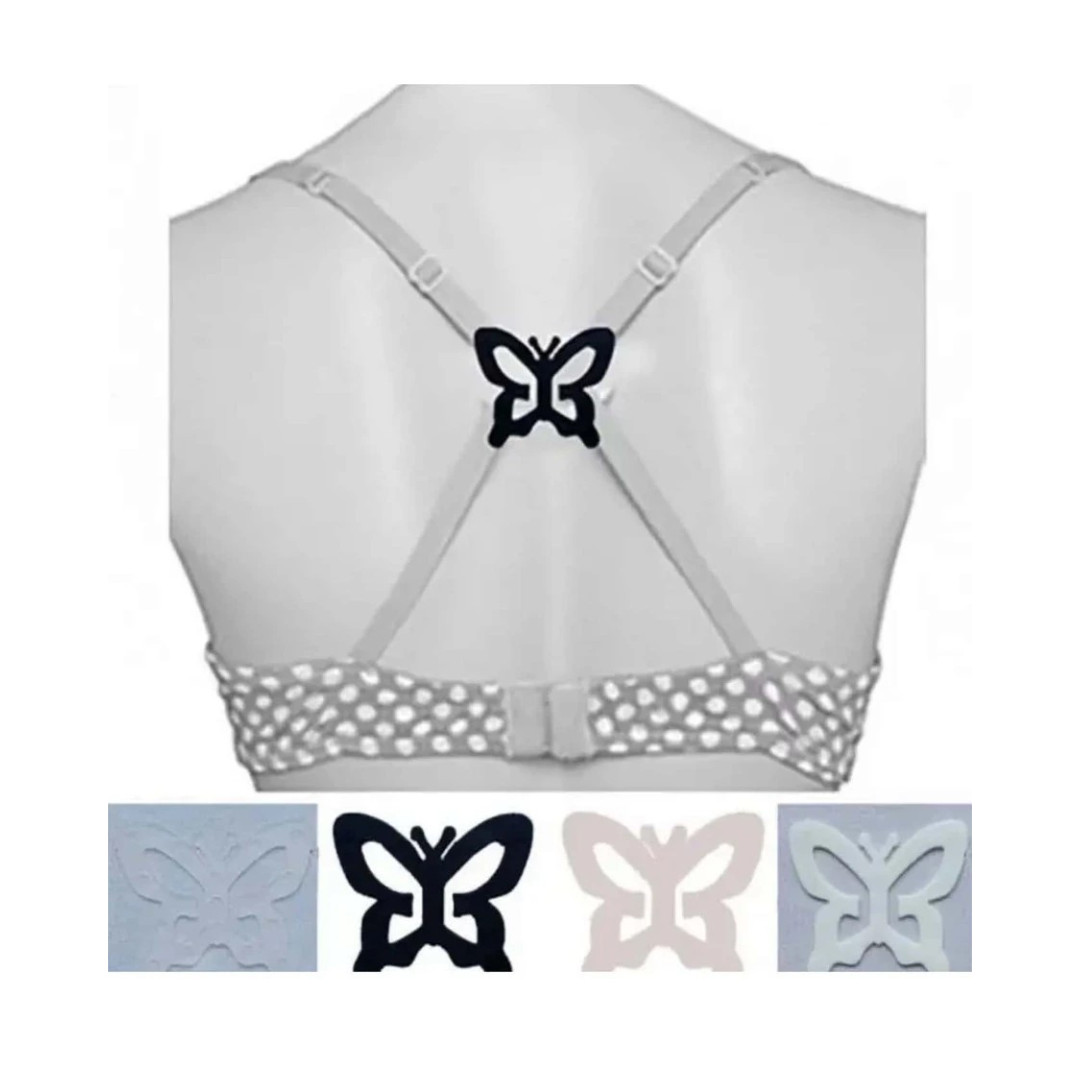Women Bra Strap Holder Clips for Racerback Anti-Slip Bra Cross Back Clips 4 Pcs