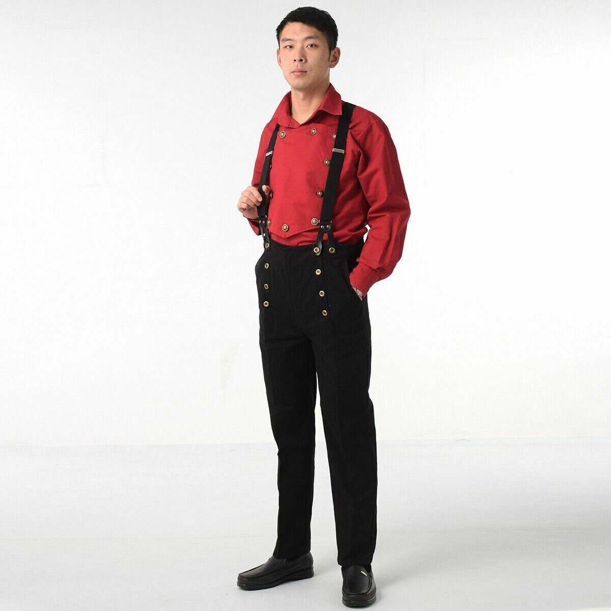 Mens Victorian Pants Regency Trousers Empire Architect Pants Front Flap Pants