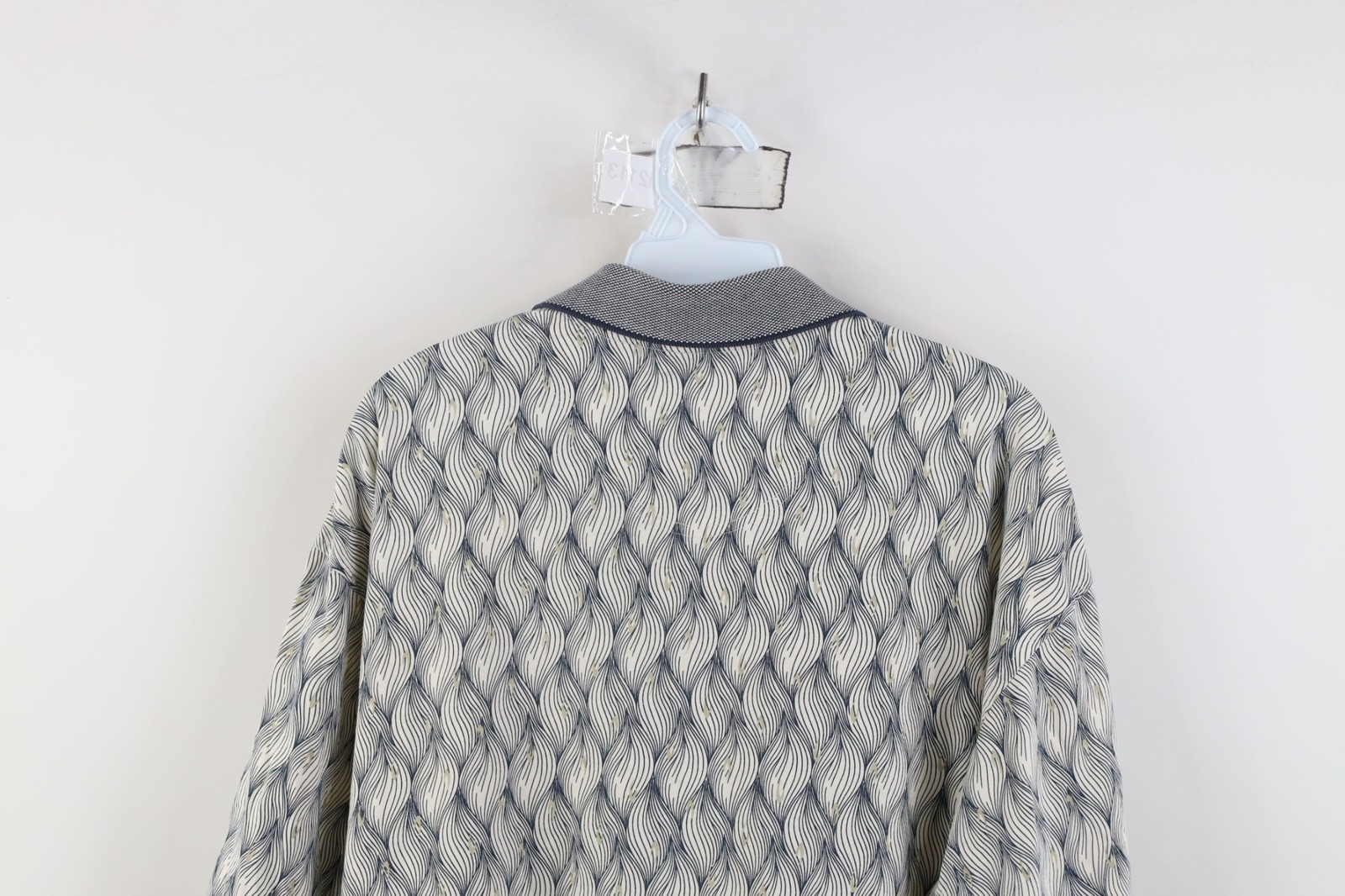 Vtg 90s Pebble Beach Mens Medium Faded Geometric Skunk Golf Polo Shirt Cotton