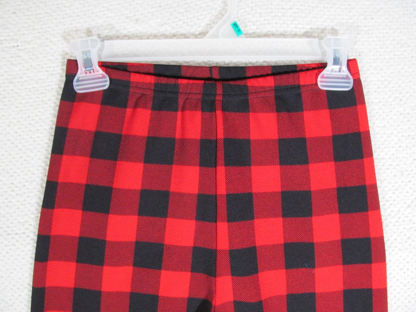 SHEIN Womens Junior XS Buffalo Plaid Red Black Checkered Cotton Lounge Pant