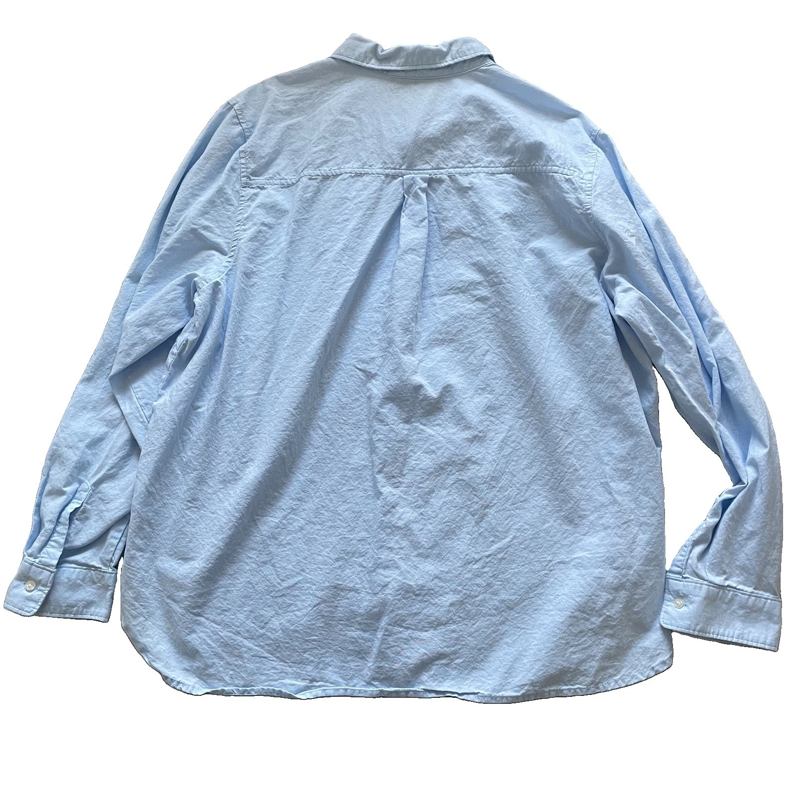 Old Navy Classic Women’s Shirt XXL Blue Oxford Button Front 100% Cotton Top