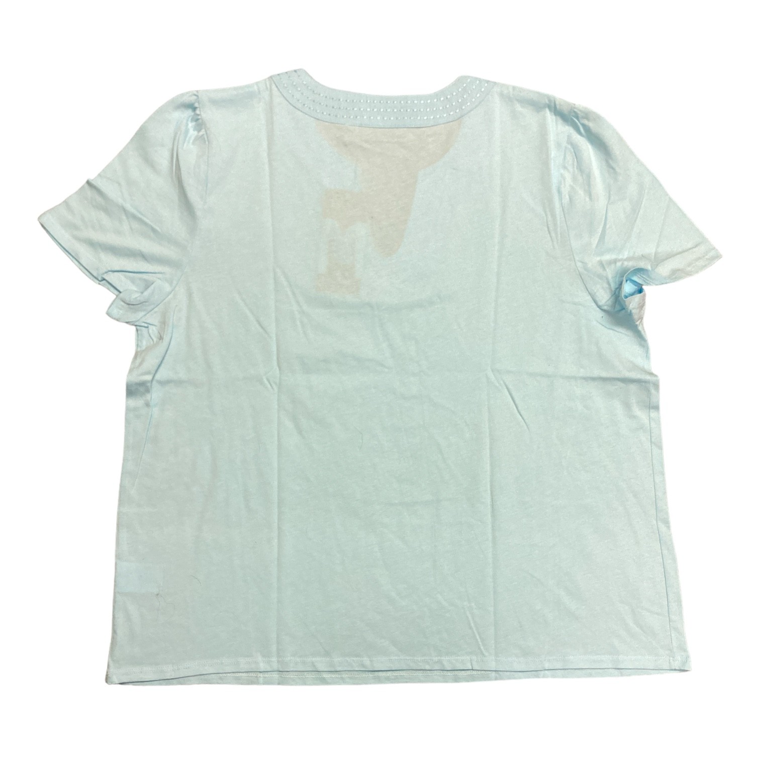 Rafaella Women’s Soft 100% Cotton Jersey Short Sleeve V Neck Top