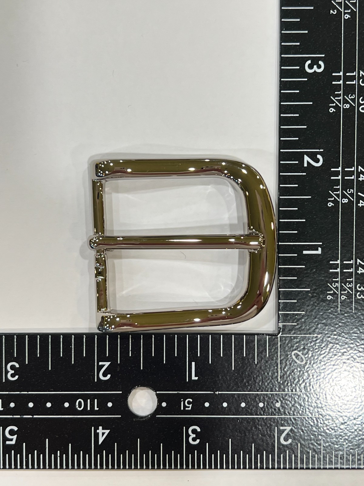 Solid Brass Nickel Belt Buckle Made in Italy Fits 1.38″ Belt Strap