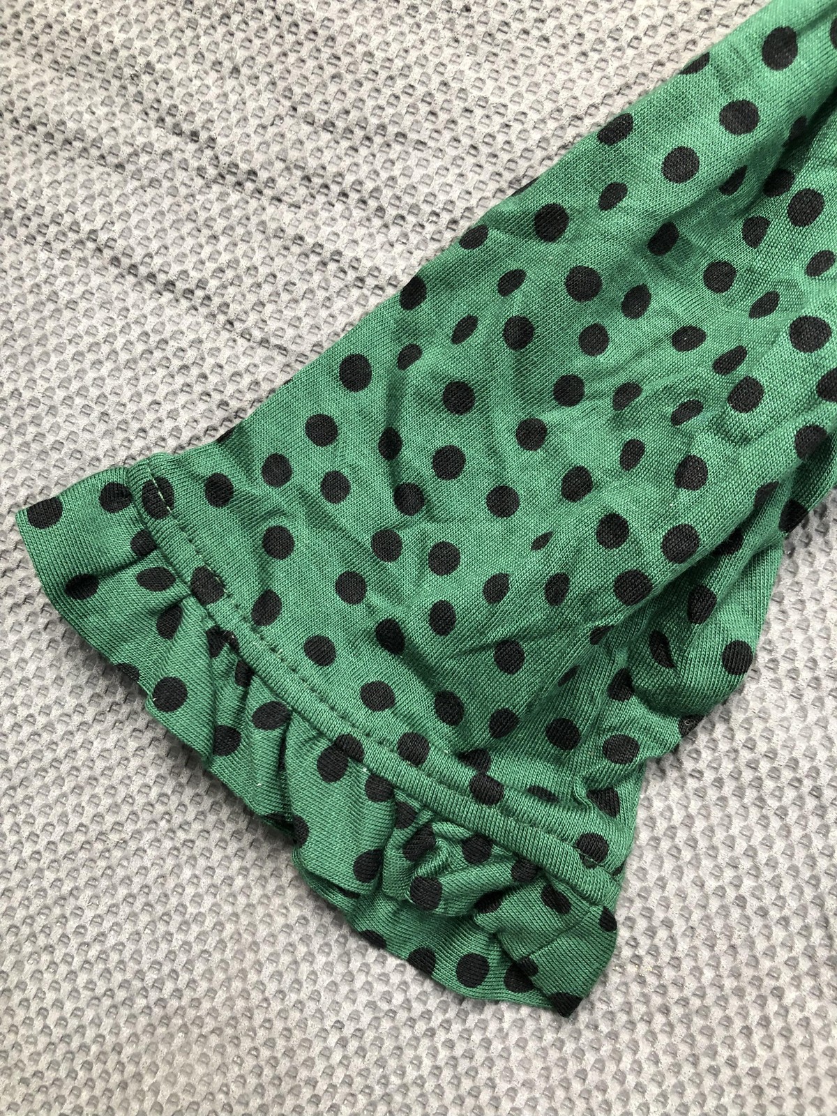 Boden T Shirt Womens 20-22 Plus Green High Neck Long Sleeve Polka Dot Jersey NWT